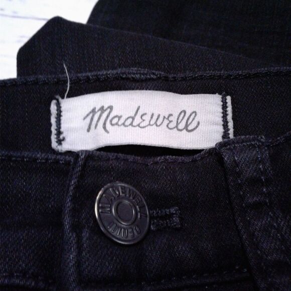 Madewell Womens Bennett Black Denim Roadtripper Jeans Skinny Size 24 G7392 - Picture 3 of 7